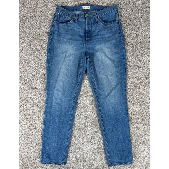 Madewell Denim - Madewell Jeans Womens 32T Blue High Rise Button Fly Straight The Perfect Vintage